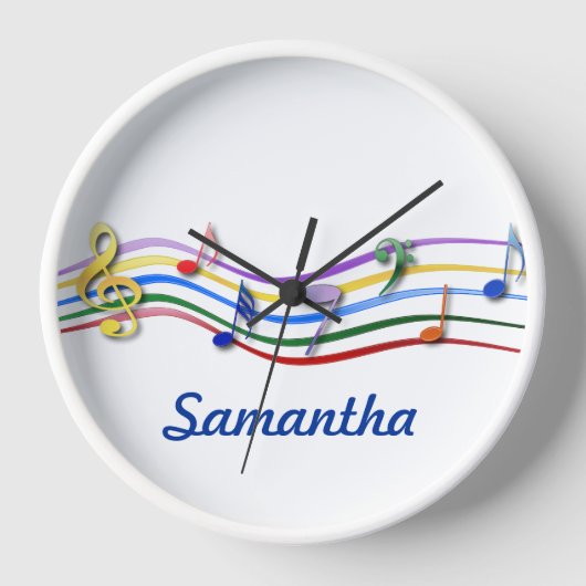 Personalized Rainbow Colored Music Notes (Voorkant)