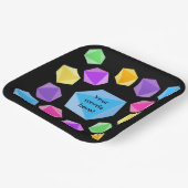 Personalized Rainbow Dice Papieren Bordje (Gebogen)