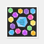 Personalized Rainbow Dice Servet (Voorkant)