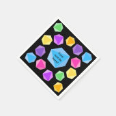 Personalized Rainbow Dice Servet (Hoek)