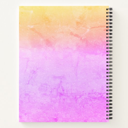 Personalized Rainbow Gradient Name Sketchbook  Notitieboek (Achterkant)