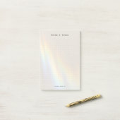 Personalized rainbow light aesthetic dot Grid  Post-it® Notes (Op bureau)