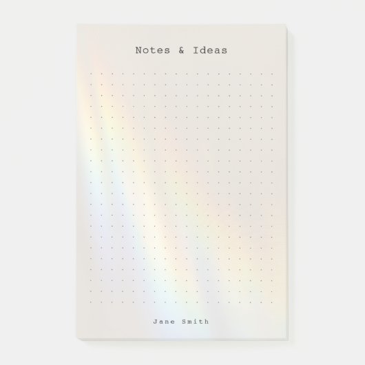 Personalized rainbow light aesthetic dot Grid  Post-it® Notes (Voorkant)
