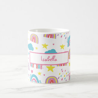Personalized Rainbow Mug for Girls with Name Koffiemok
