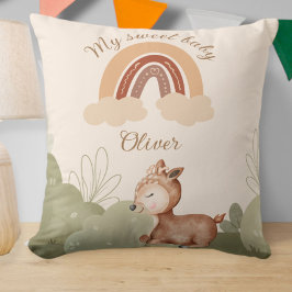 Personalized rainbow pillow with name kussen