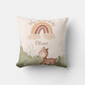 Personalized rainbow pillow with name kussen (Voorkant)