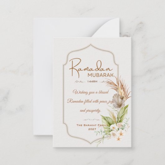 Personalized Ramadan Mubarak Greeting Card Notitiekaartje (Voorkant)