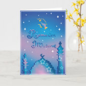 Personalized Ramadan Mubarak Kaart (Gele Bloem)