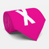 Personalized Random letters Pinky White chic Stropdas (Opgerold)