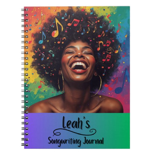 PERSONALIZED Rap Hip Hop Liedjes Schrijven Journal Notitieboek (Voorkant)