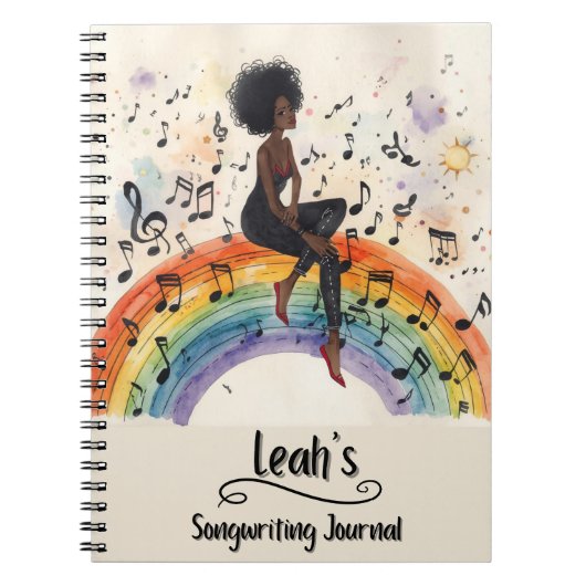 PERSONALIZED Rap Hip Hop Liedjes Schrijven Journal Notitieboek (Voorkant)