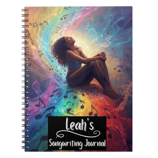 PERSONALIZED Rap Hip Hop Liedjes Schrijven Journal Notitieboek (Voorkant)