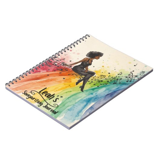 PERSONALIZED Rap Hip Hop Songwriting Journal Notitieboek (Linkerzijde)