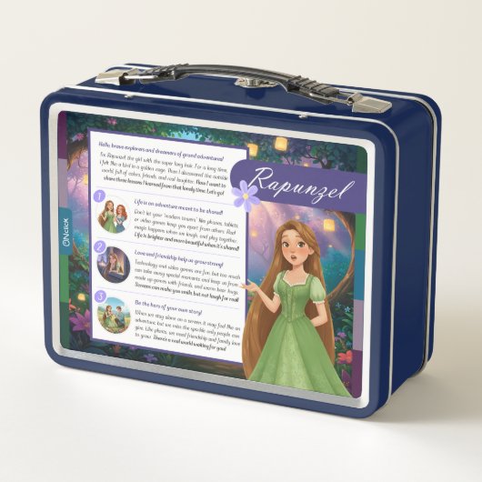 Personalized Rapunzel Lunch Box (Achterkant)