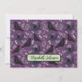 Personalized Ravens Note Card in Purple Notitiekaartje (Voorkant)