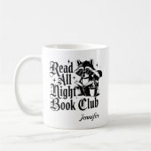 Personalized Read All Night Bookworm Koffiemok (Links)