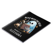 Personalized Reading Journal Spooky Ghost Skeleton Notitieboek (Linkerzijde)
