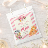 personalized Ready to Pop Tropical Floral Citrus  Bedankzakje (Geknipt)