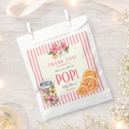 personalized Ready to Pop Tropical Floral Citrus Bedankzakje