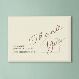 Personalized Realtor Thank You Minimalist Script  Magneet