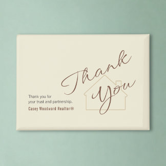 Personalized Realtor Thank You Minimalist Script  Magneet