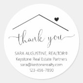 Personalized Realtor Thank You Sticker (Voorkant)