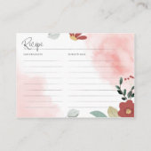 Personalized Recipe Card for Bridal Shower Informatiekaartje (Achterkant)