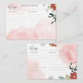 Personalized Recipe Card for Bridal Shower Informatiekaartje (Voorkant / Achterkant)