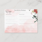 Personalized Recipe Card for Bridal Shower Informatiekaartje (Voorkant)