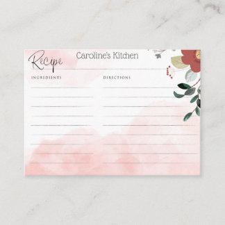 Personalized Recipe Card for Bridal Shower Informatiekaartje