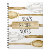Personalized Recipe Journal or Kitchen Notebook Notitieboek (Voorkant)