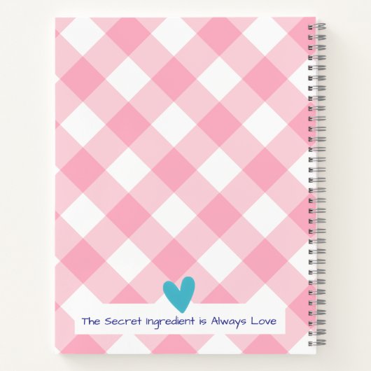 Personalized Recipe Notebook Notitieboek (Achterkant)
