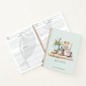 Personalized Recipes Pots Pans Cooking Utensils Notitieboek (Binnen)