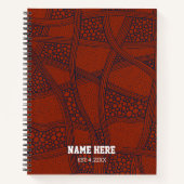 Personalized Red &Black Abstract  Spiral Notebook Notitieboek (Voorkant)