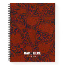 Personalized Red &Black Abstract  Spiral Notebook