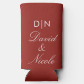 Personalized Red Can Cooler with Custom Wording (Achterkant)