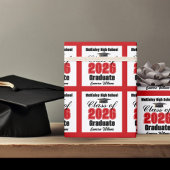 Personalized Red Class of 2026 Graduation Cadeaupapier