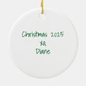 Personalized Red Cowboy Boots Western Holiday Gift Keramisch Ornament (Achterkant)