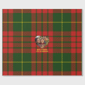 Personalized Red Green Tartan Photo Christmas Cadeaupapier (Vlak)