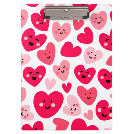 Personalized Red Heart Happy Valentine’s Day Lover Klembord (Voorkant)