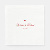 Personalized Red Heart Servet (Voorkant)
