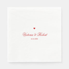 Personalized Red Heart Servet