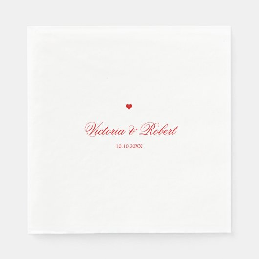 Personalized Red Heart Servet (Voorkant)
