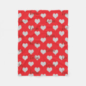 Personalized Red Love Heart Name Blanket Fleece Deken (Voorkant)