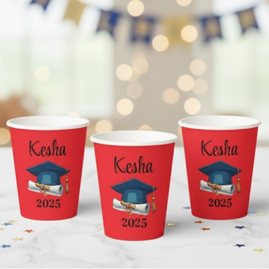 Personalized Red Party Glasses & Accessories Papieren Bekers