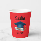 Personalized Red Party Glasses & Accessories Papieren Bekers (Voorkant)