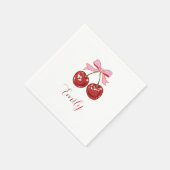 Personalized Red Pink Name Servet (Hoek)