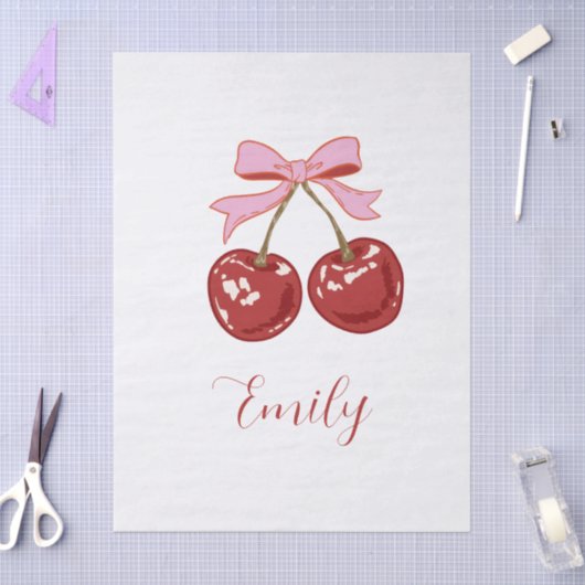  Personalized Red Pink Name Tissuepapier (Craft)