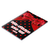 Personalized Red Polka Dot Motivational Notitieboek (Linkerzijde)