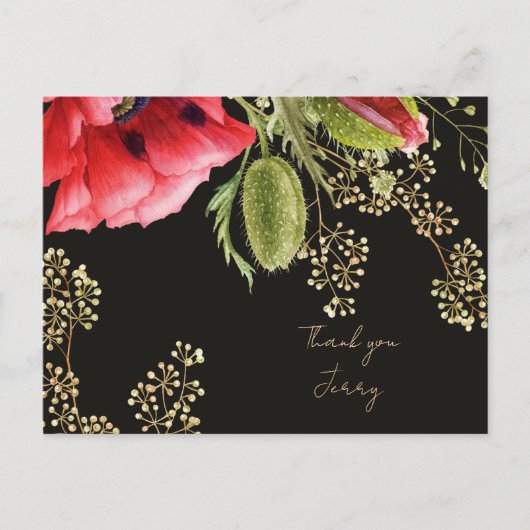Personalized Red Poppy Briefkaart (Voorkant)